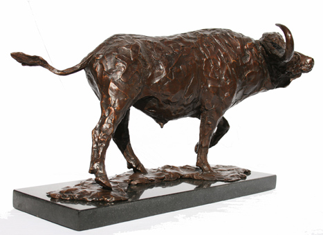 buffalo bronze african fineart